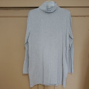 J. Jill Luxe Supima Gray Turtleneck Tunic